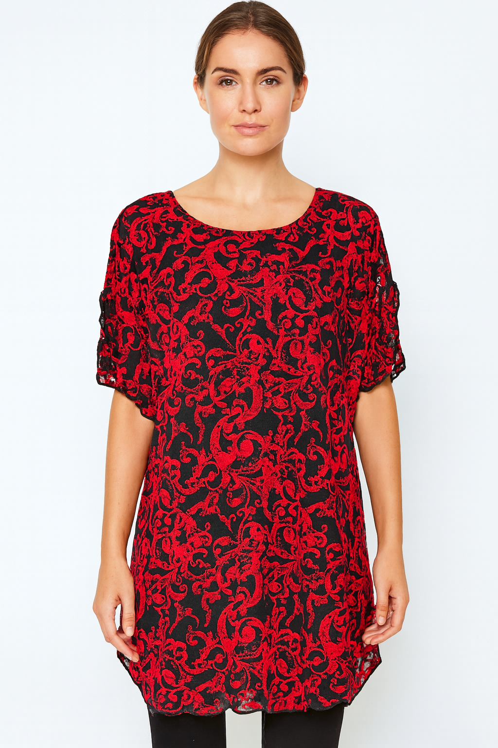 Stichbury Lacy Tunic Top size 14