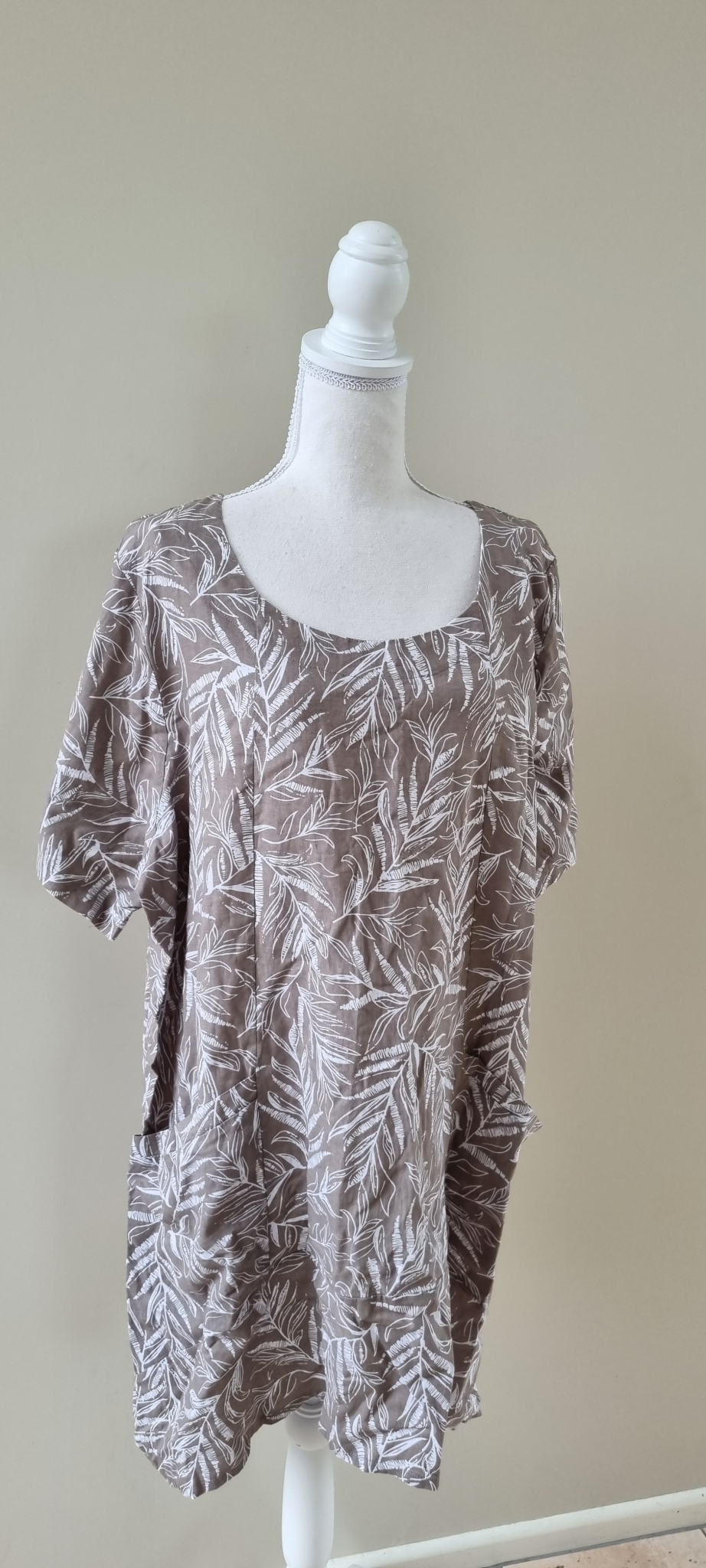 Virtuelle Linen Blend Tunic Dress Size 22, image 2