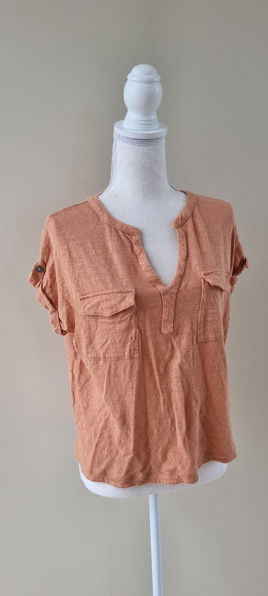 Nicole Miller Linen Top Size L / 14, image 3