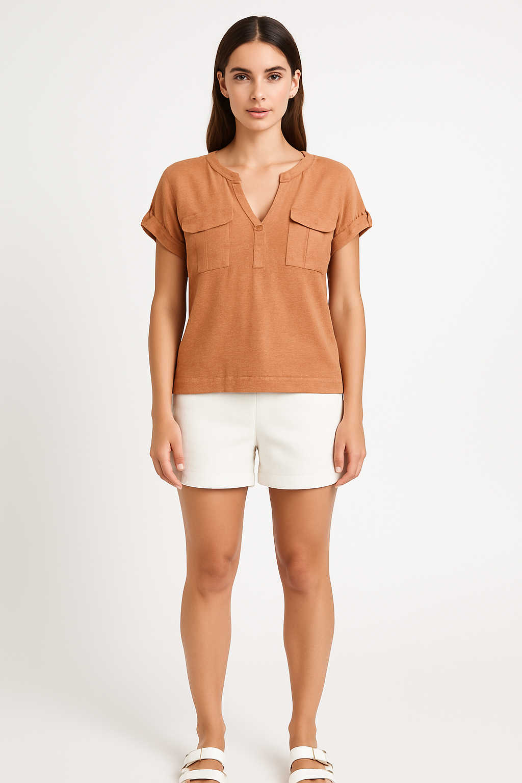 Nicole Miller Linen Top Size L / 14, image 2