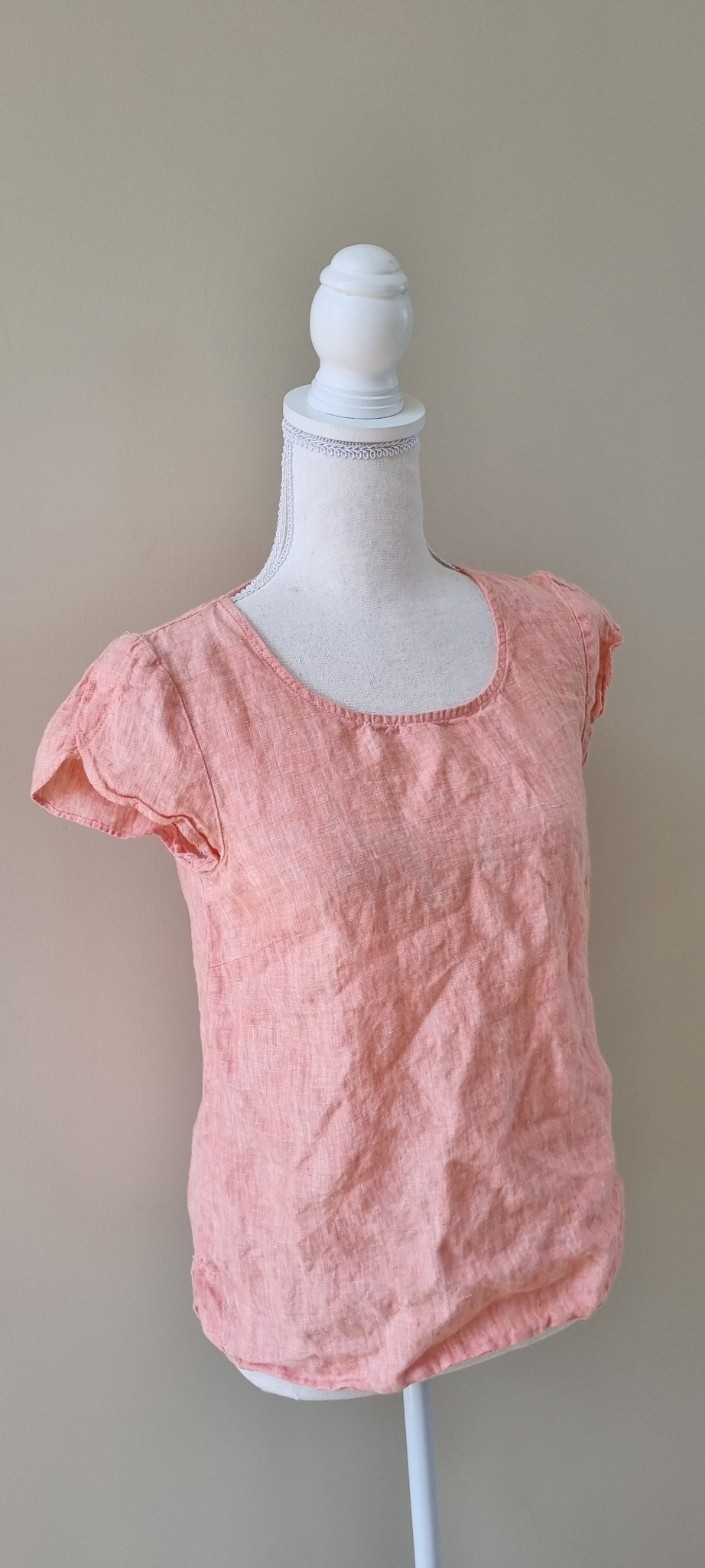 Blue Illusion Linen Top size 10, image 2