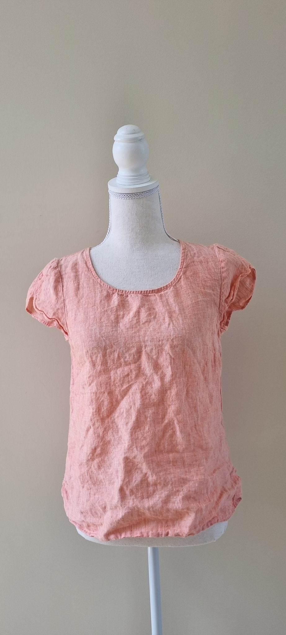 Blue Illusion Linen Top size 10