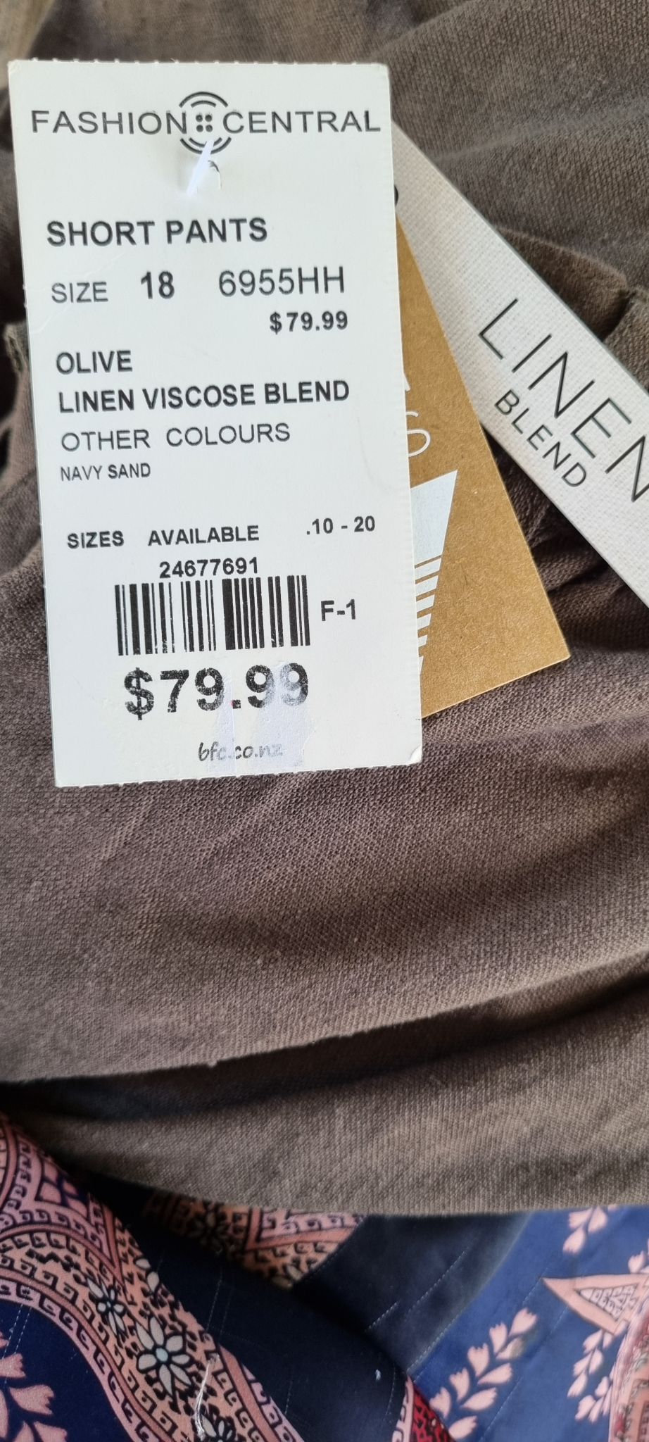 Twin Lakes Linen Blend Pants size 18 New with tag, image 2