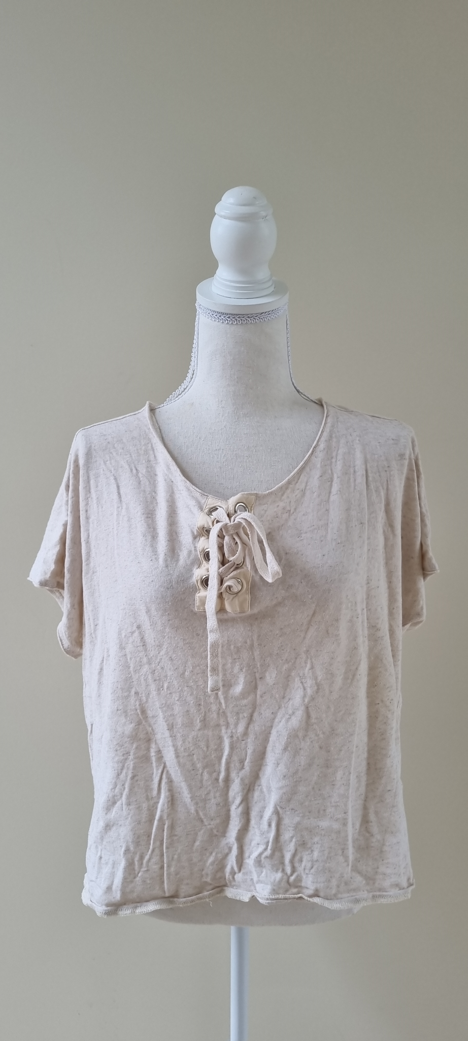 Isle of Mine Linen Blend Tunic Top size 14