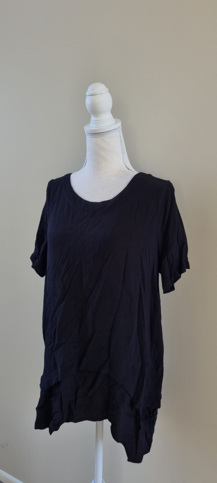 Virtuelle Black Tunic Top size 14, image 2