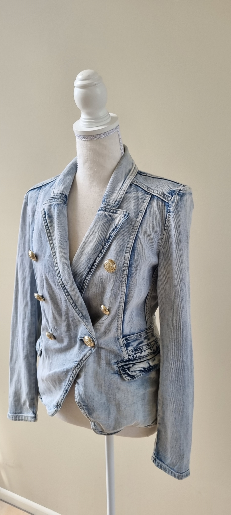 Decjuba Denim Blazer Jacket size 8, image 2