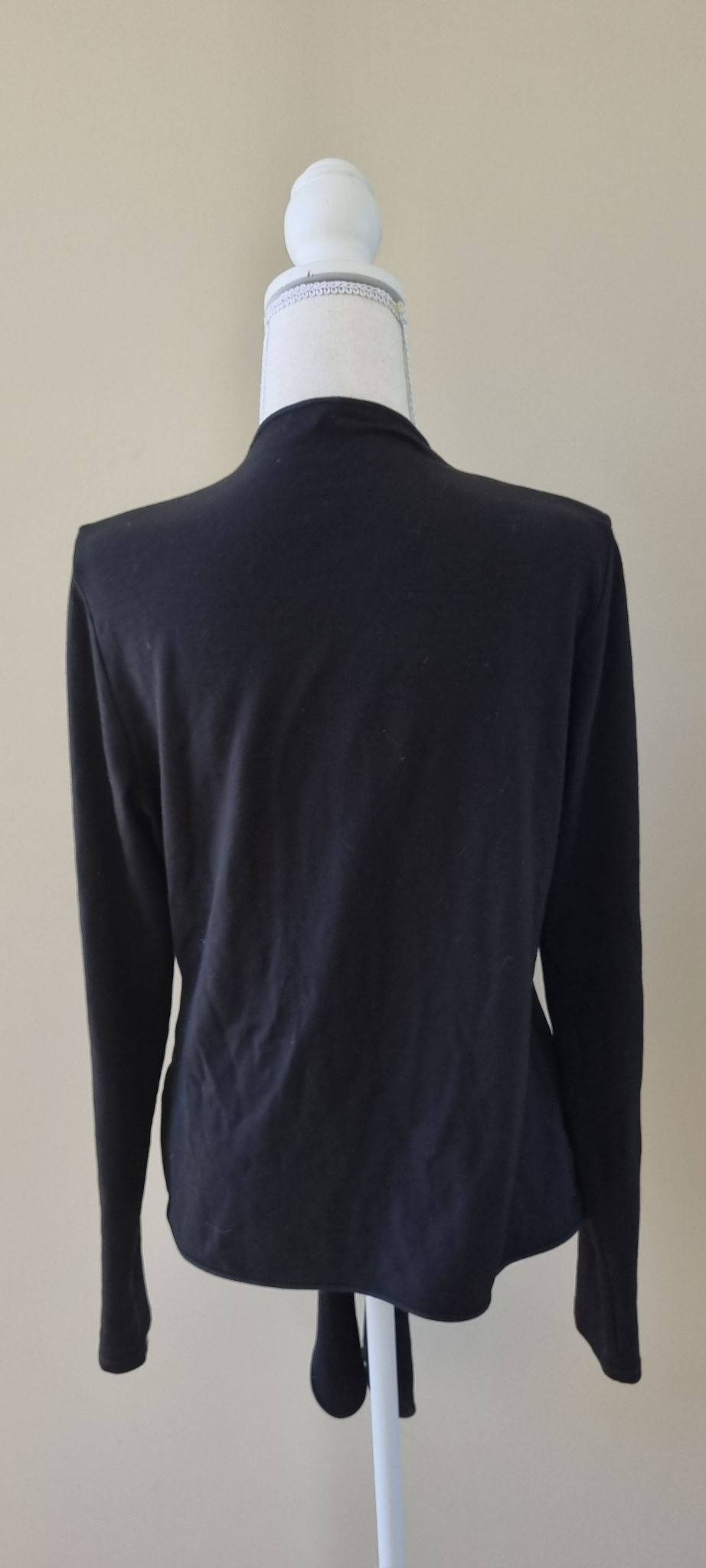 Paula Ryan Black Merino Wool Cardigan size L, image 3