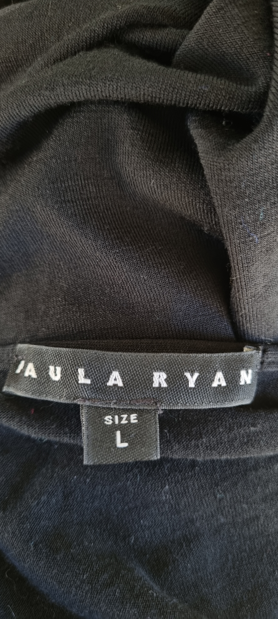Paula Ryan Black Merino Wool Cardigan size L, image 5