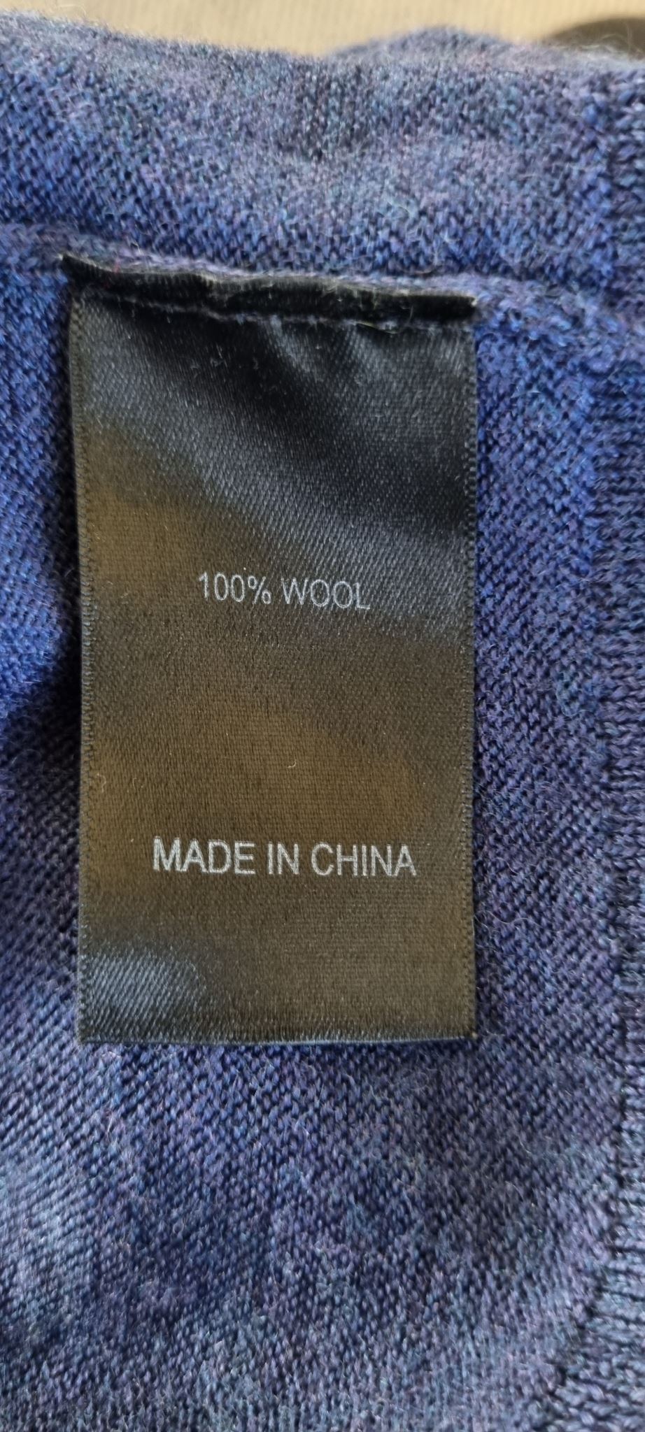 Blue 100% Wool Jersey size 10, image 4