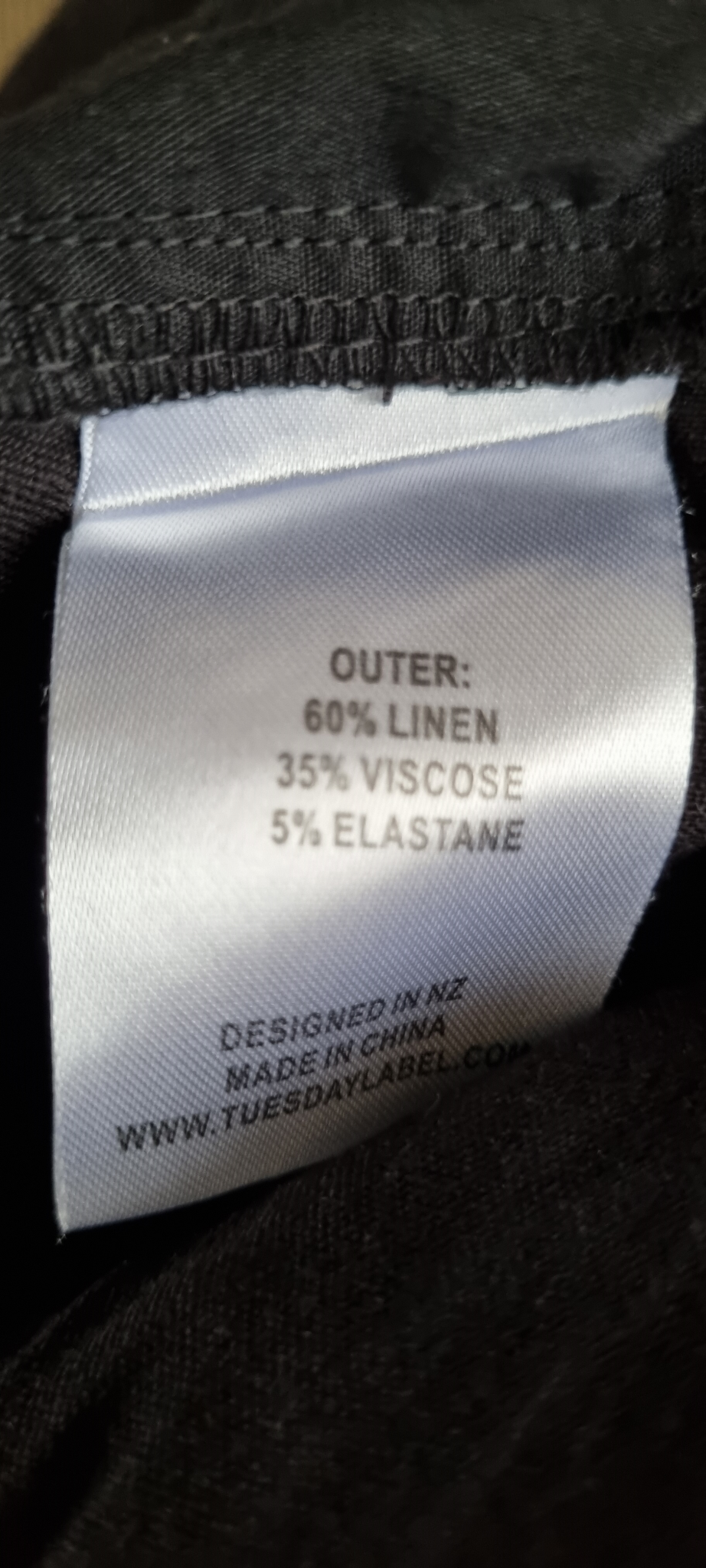 Tuesday Label Black Linen Blend Pants size 12, image 3