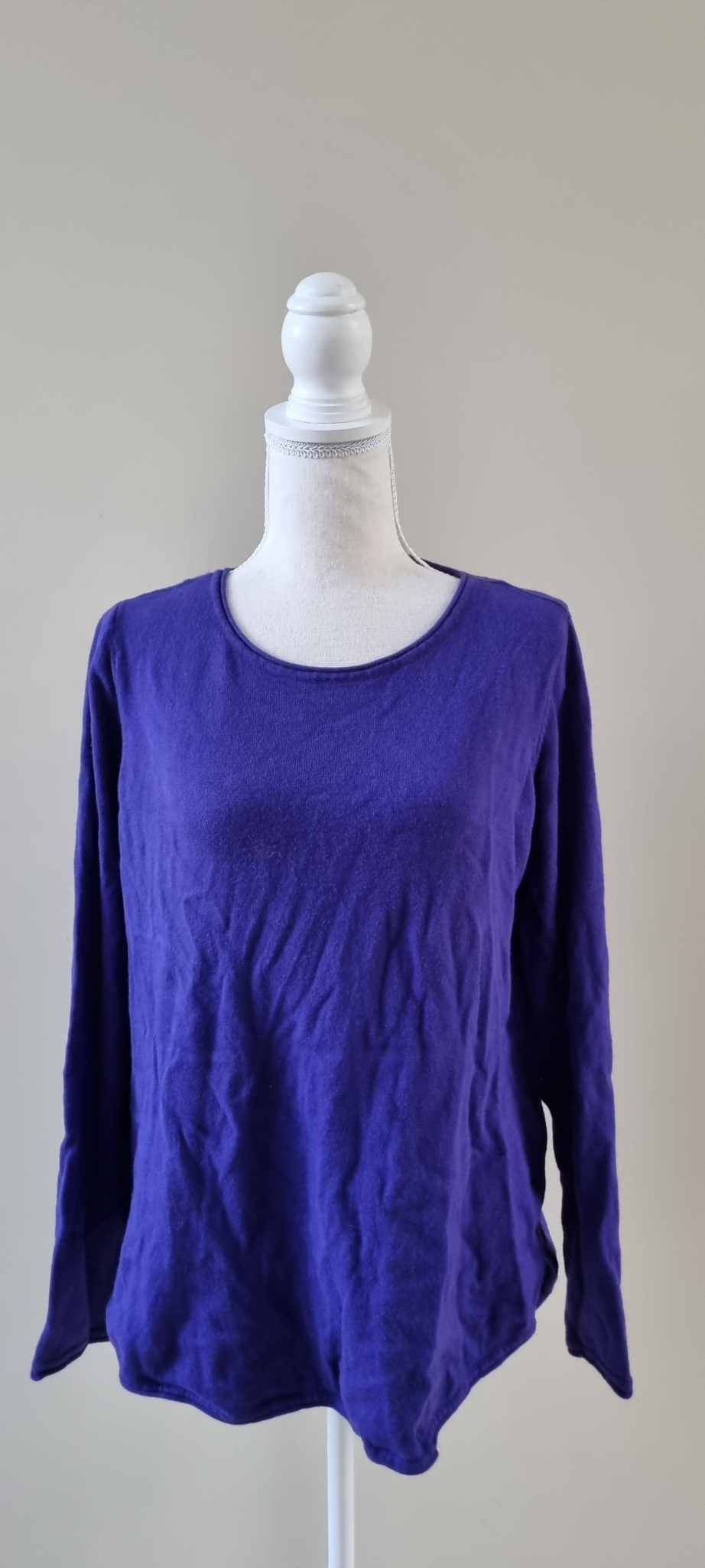 Blue Illusion Cashmere Blend Jersey size M