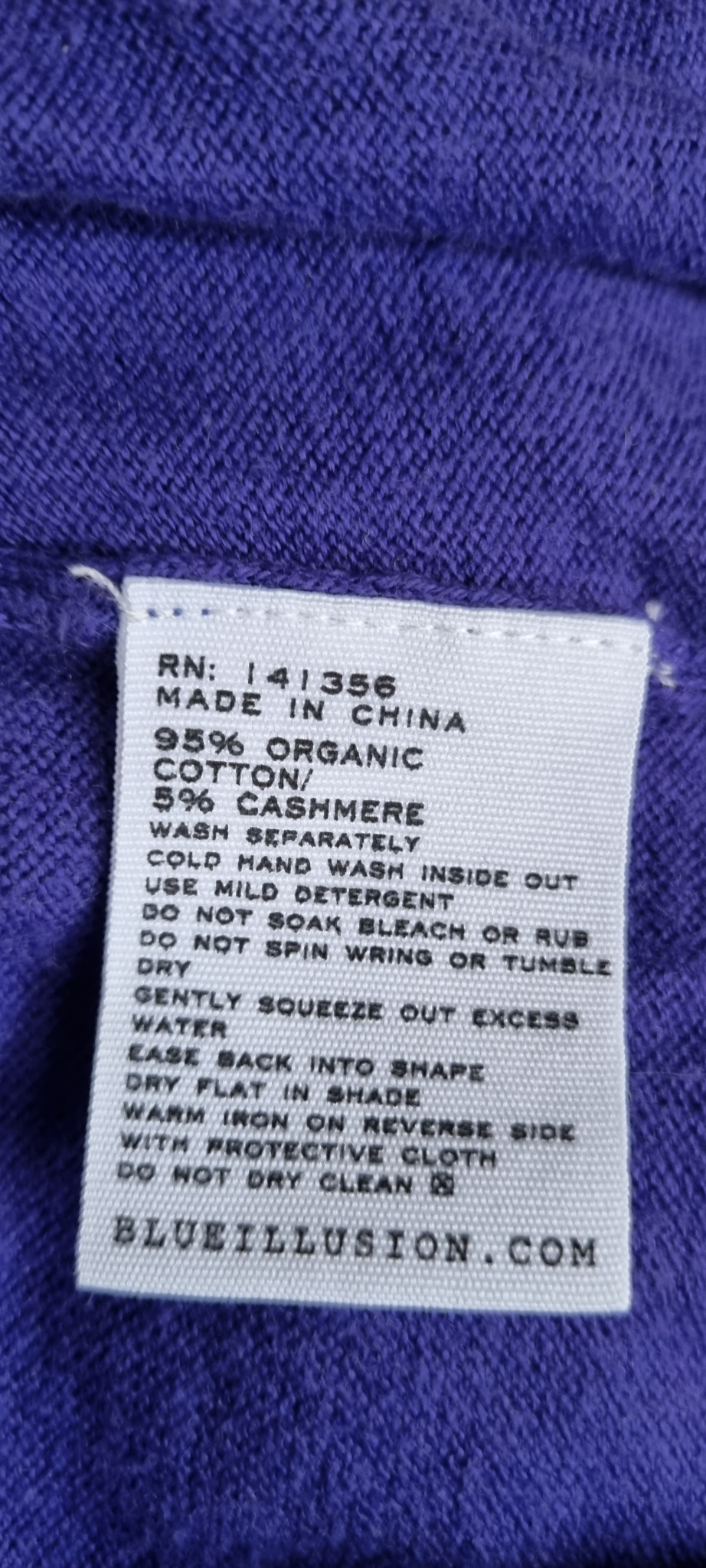 Blue Illusion Cashmere Blend Jersey size M, image 4