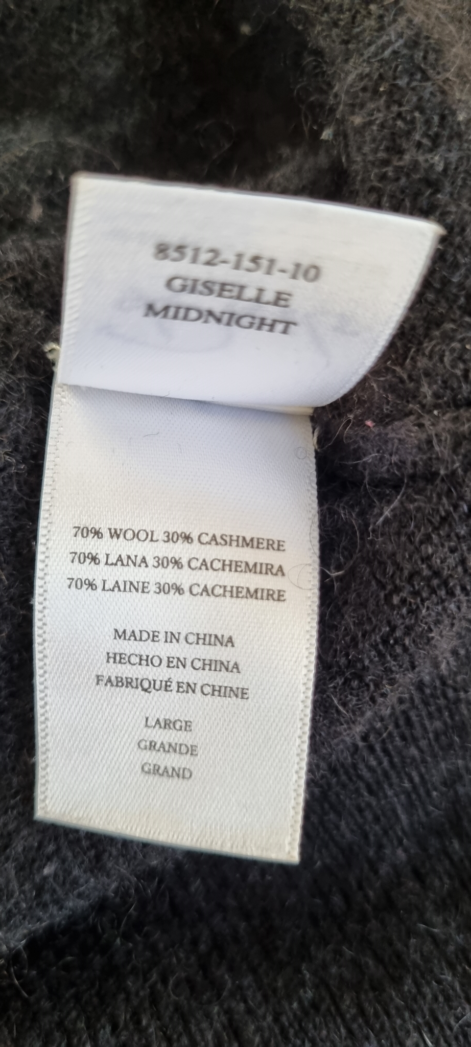 Rails USA Black Cashmere Blend Jersey Size L, image 4