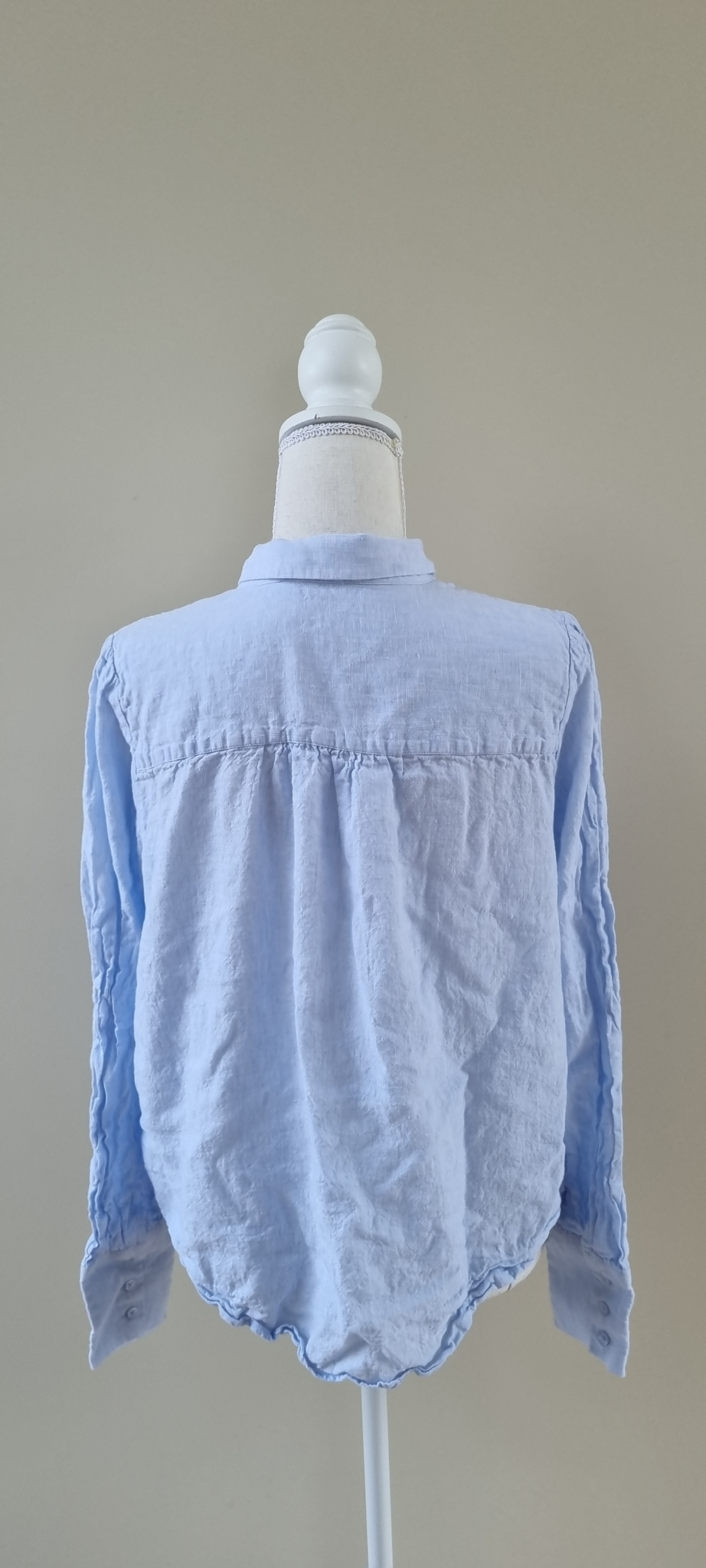 Whistle Linen Blend Tunic Shirt Size 14, image 3