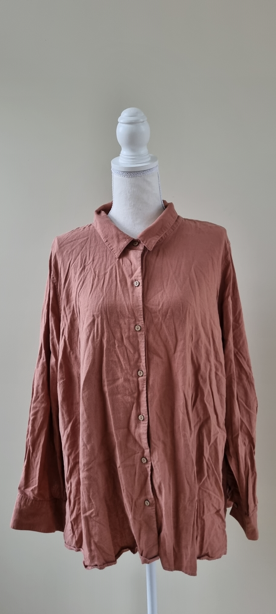 Wild Child Linen Blend Tunic Shirt Size 26