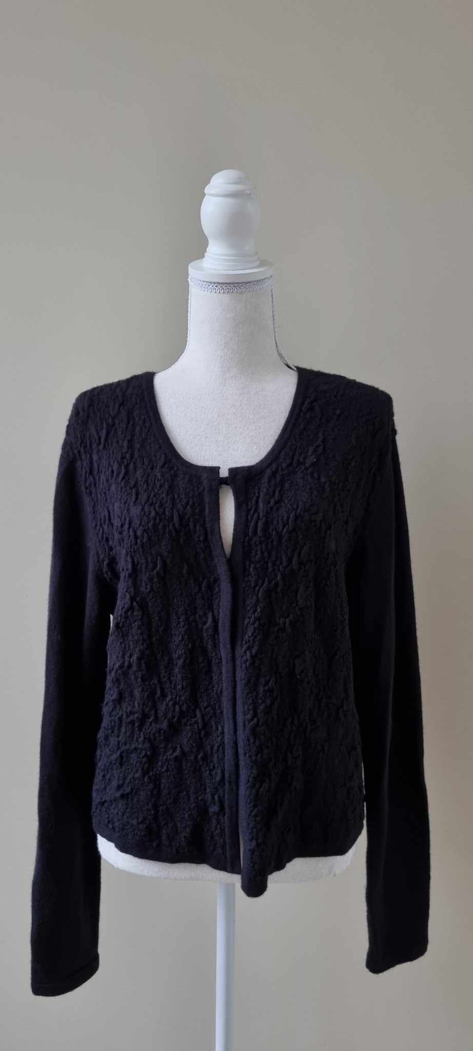 Verge Black Wool Blend Margot Jacket Size L
