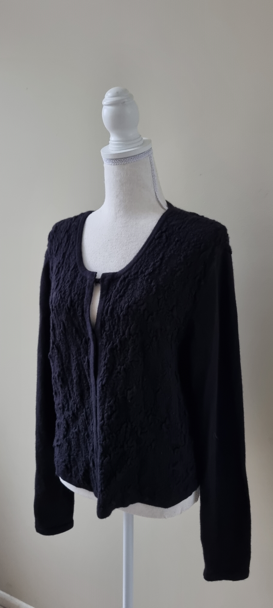 Verge Black Wool Blend Margot Jacket Size L, image 2
