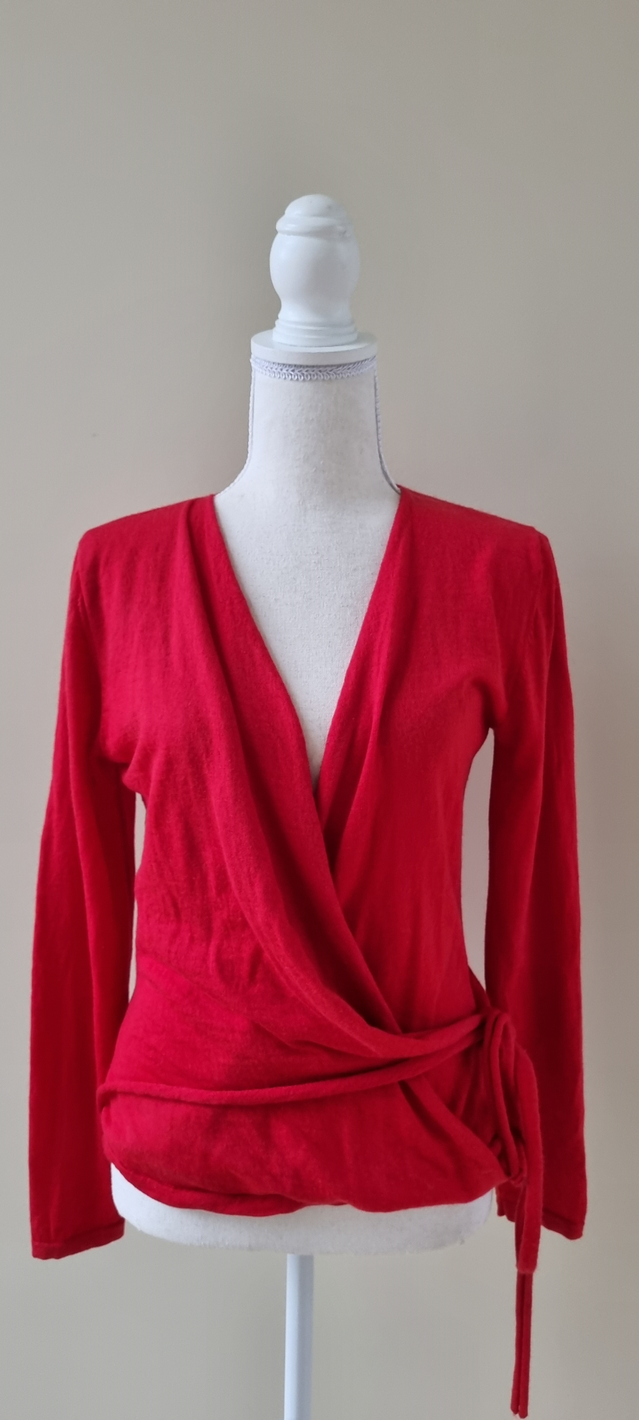 Marilyn Seyb Merino Wool Wrap Style Top size 14