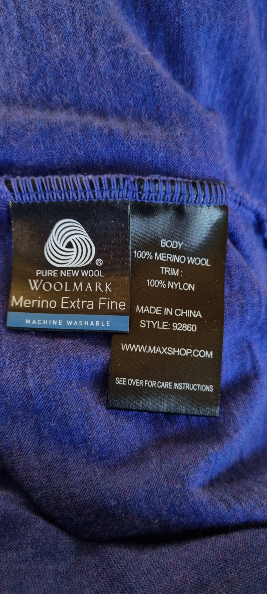 Max Purple Merino Wool Dress size S, image 4