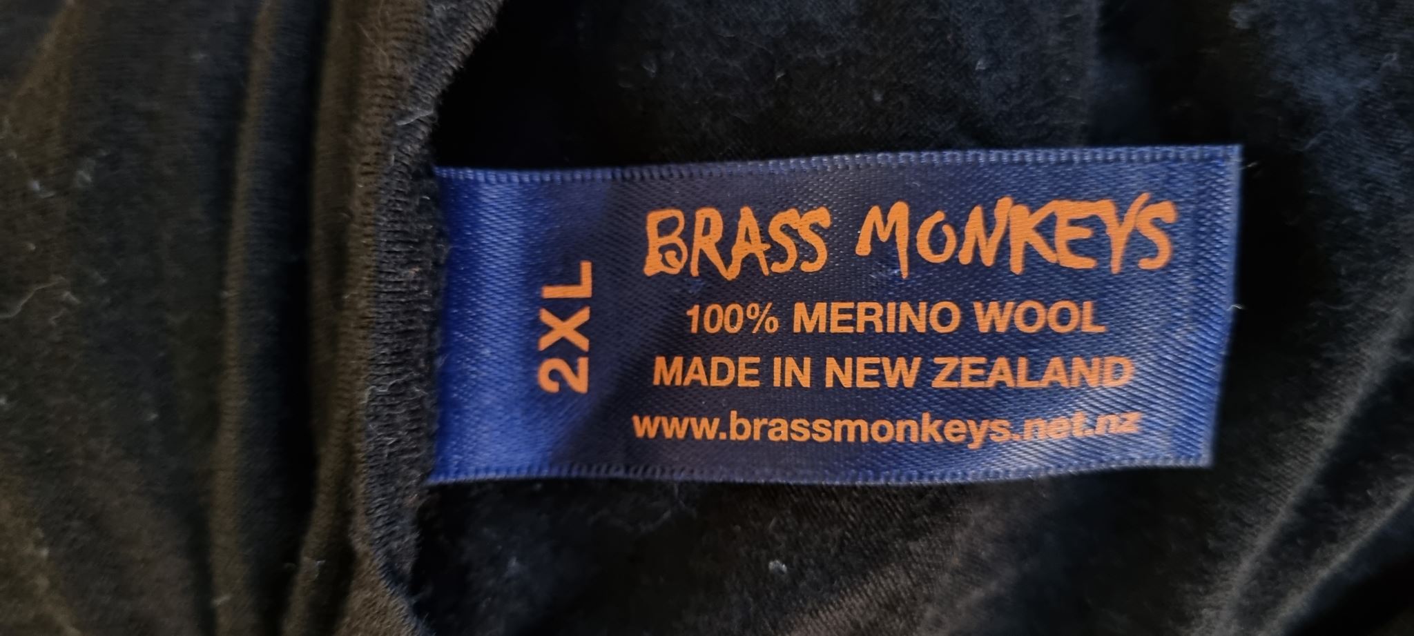 Brass Monkeys Black Merino Wool Jersey size 2XL, image 4