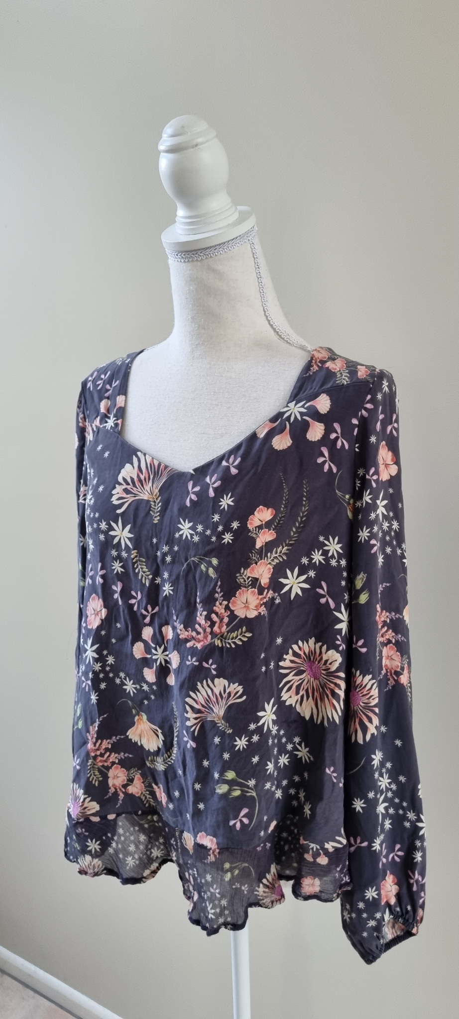 Loobies Story Silk Tunic Top size 14, image 2