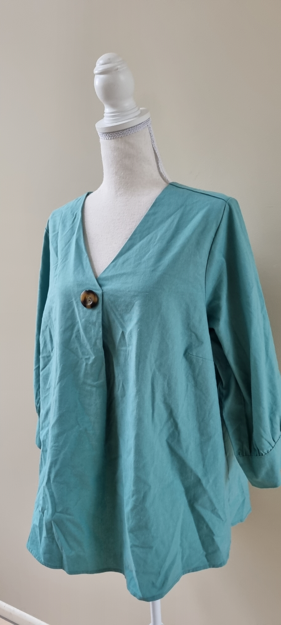 Sara Linen Blend Tunic Top Size 16, image 2