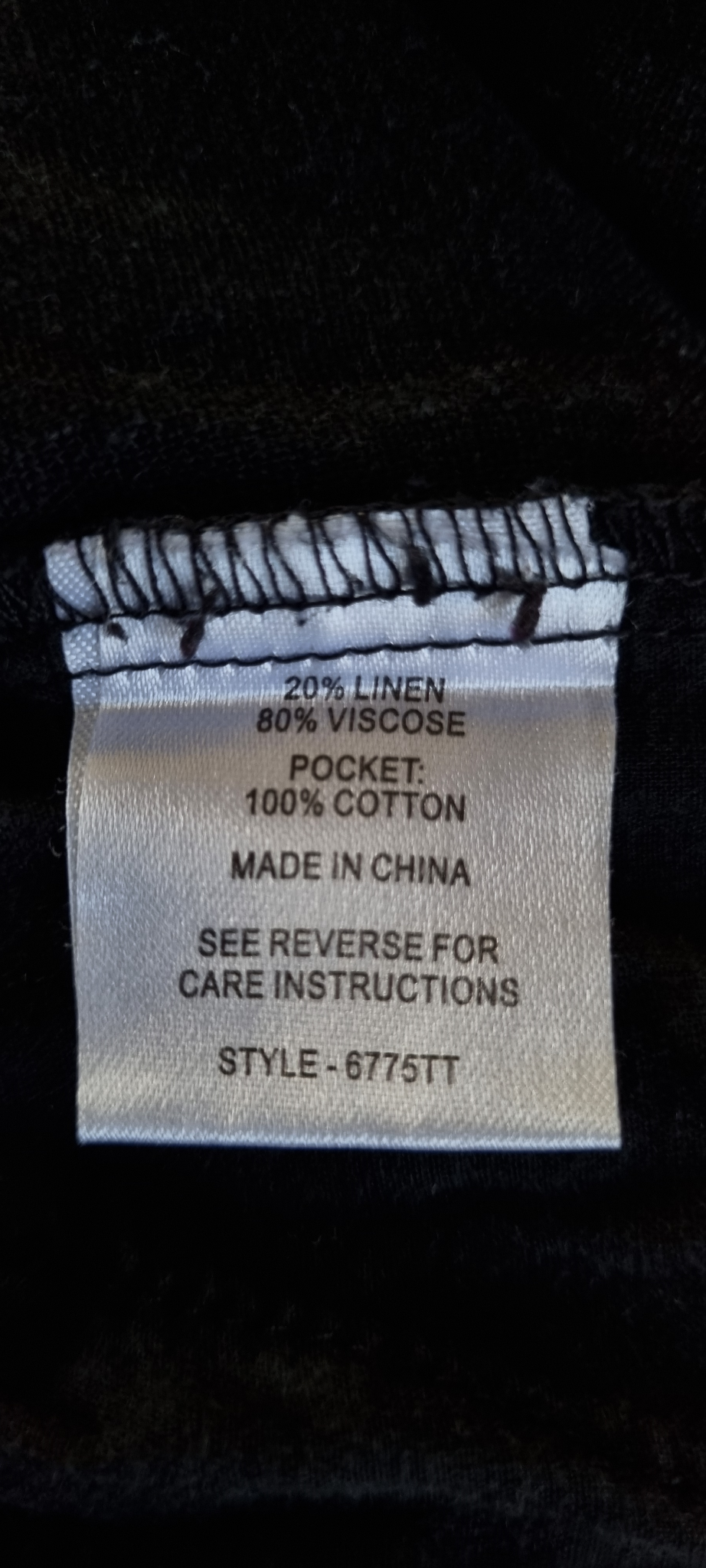 Twin Lakes Black Linen Blend Pants size 20, image 2