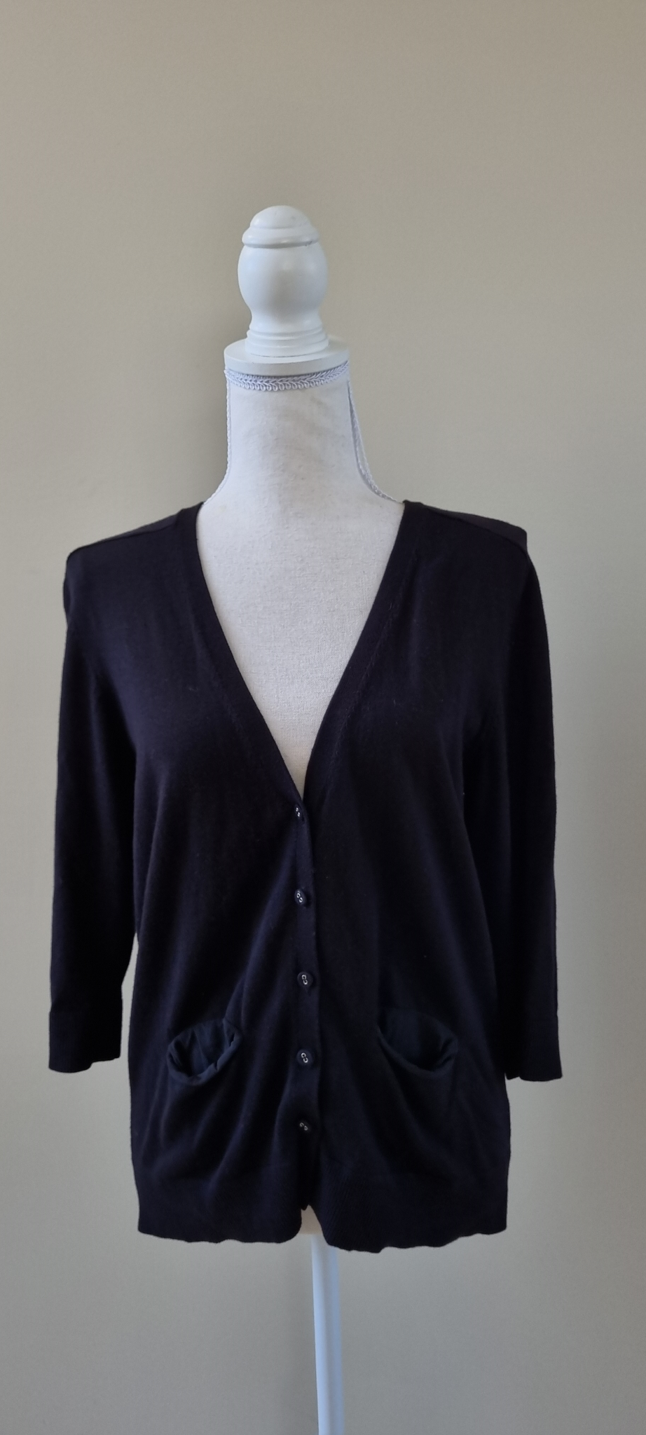 Caroline Sills Black Cardigan size M