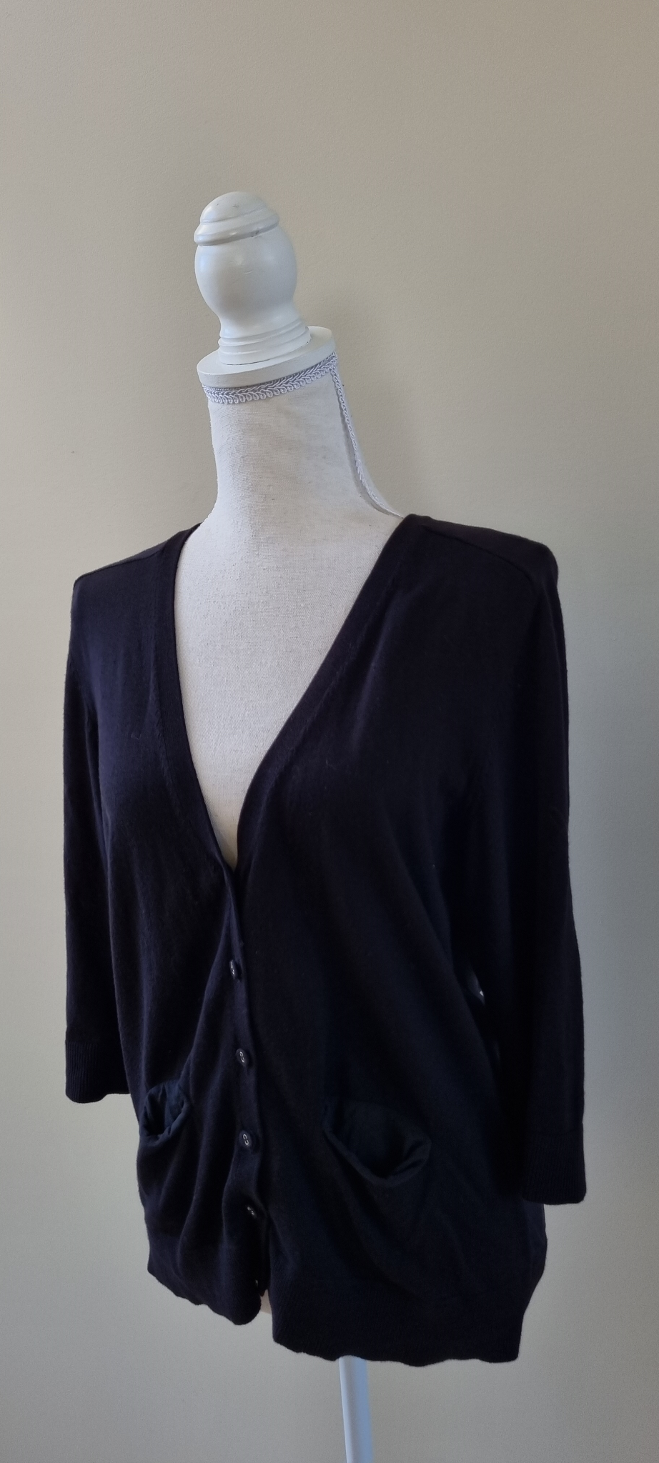 Caroline Sills Black Cardigan size M, image 2