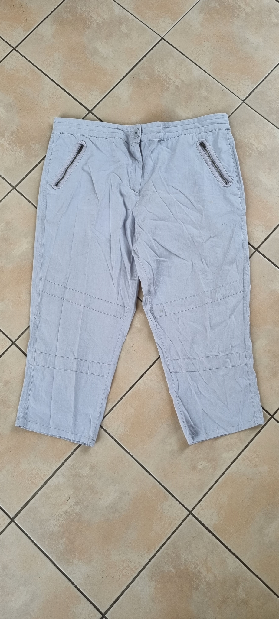 Blue Illusion Linen Blend Pants size 3L / 18