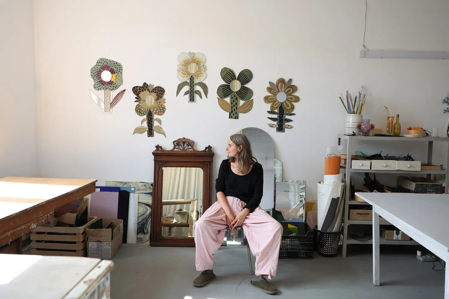 MIRROR FROM THE «TERRA-VERT» COLLECTION, CRIMSON Other Roksolana Khudoba - Subjektiv.art 6