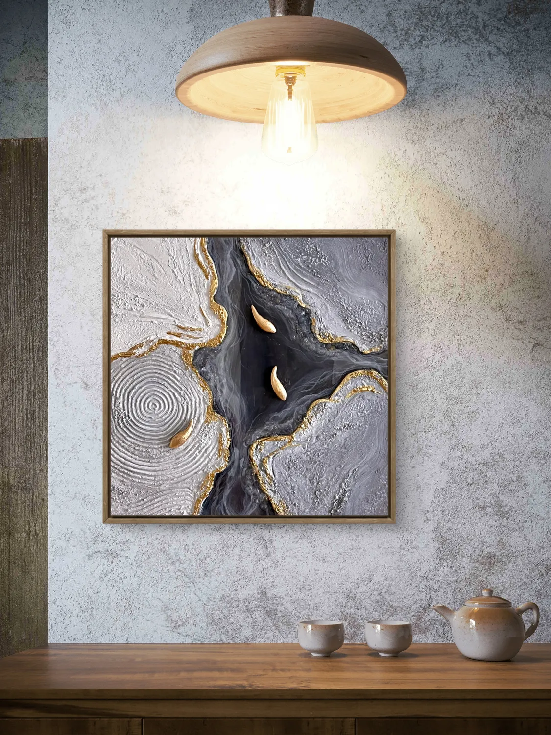 Silver Whisper Abstract Painting Yuliia Kiselova - Subjektiv.art 6