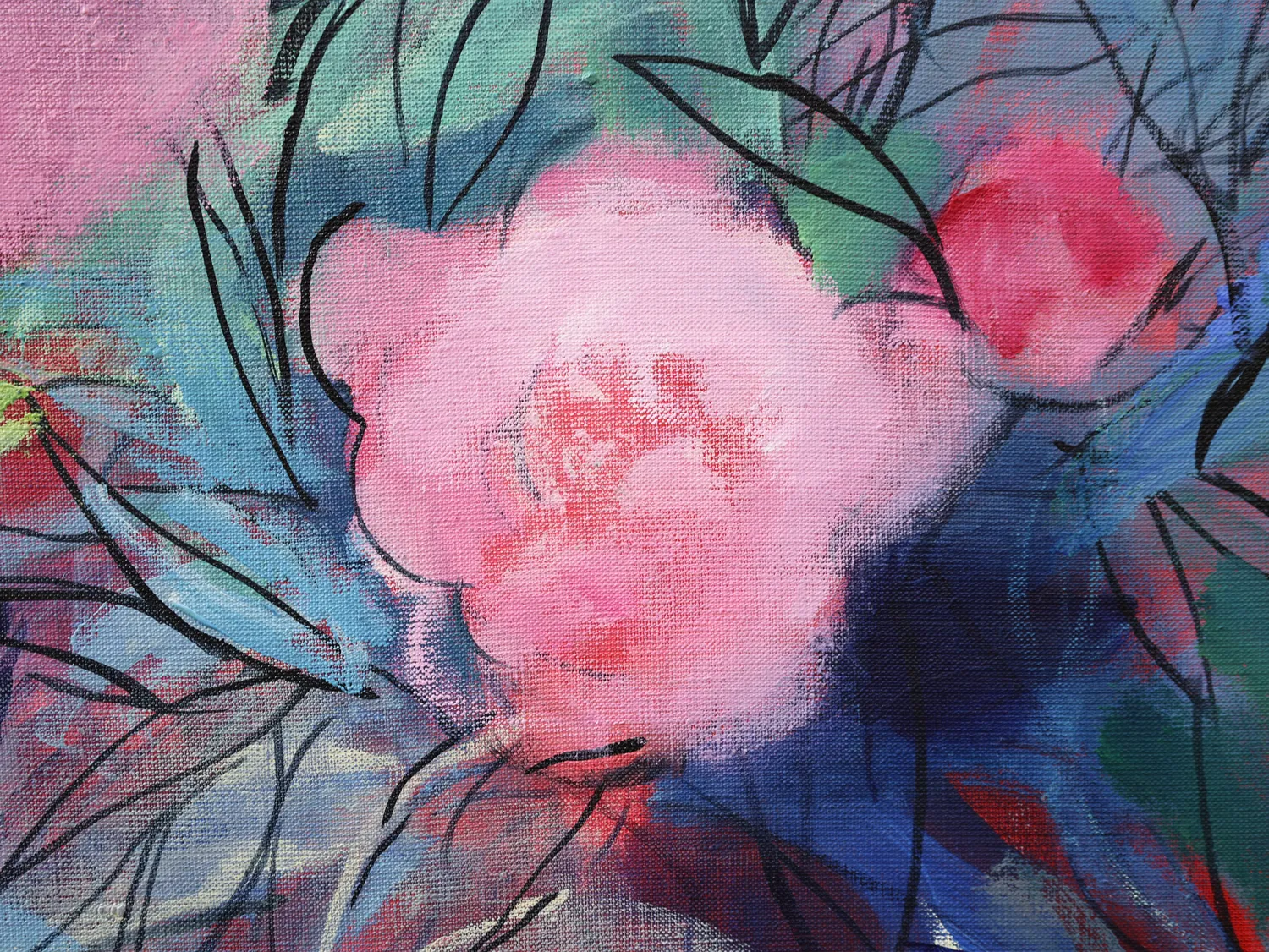 landscape with  peonies  Impressionistic Painting Artem Andreichuk - Subjektiv.art 5