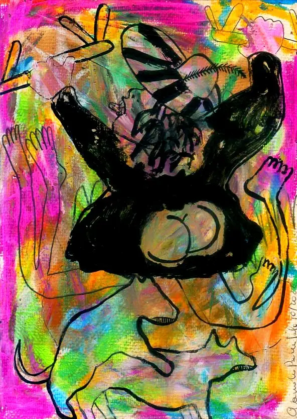 PAINTING3487 Expressive and gestural Mixed media CLAUDIO PARENTELA - Subjektiv.art