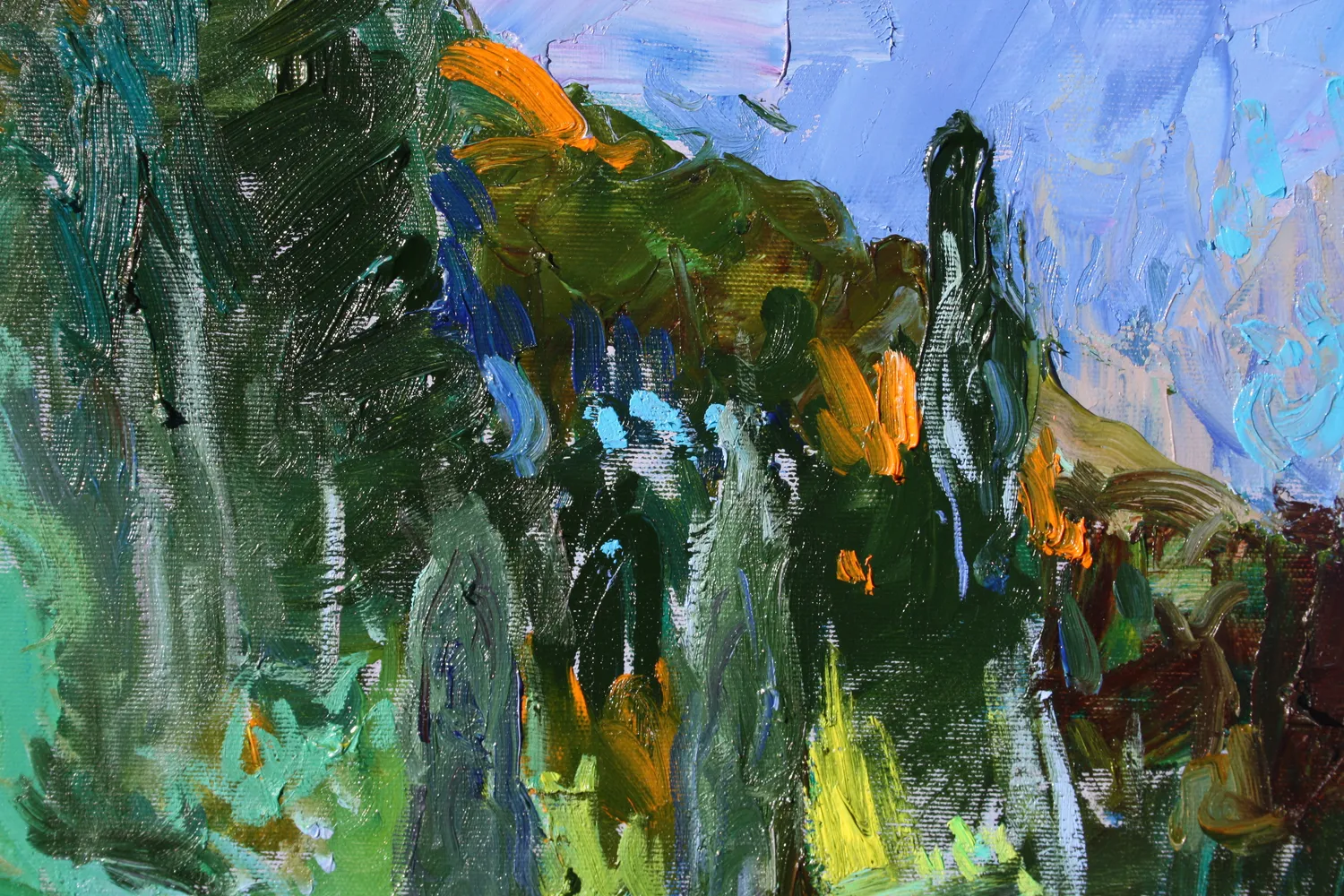 Lake Como Impressionistic Painting Yehor Dulin - Subjektiv.art 9