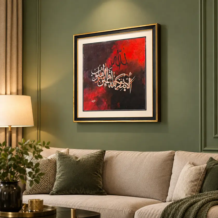 Islamic Arabic Calligraphy – A Masterpiece of Faith and Art Abstract Painting Hussain Abbas - Subjektiv.art