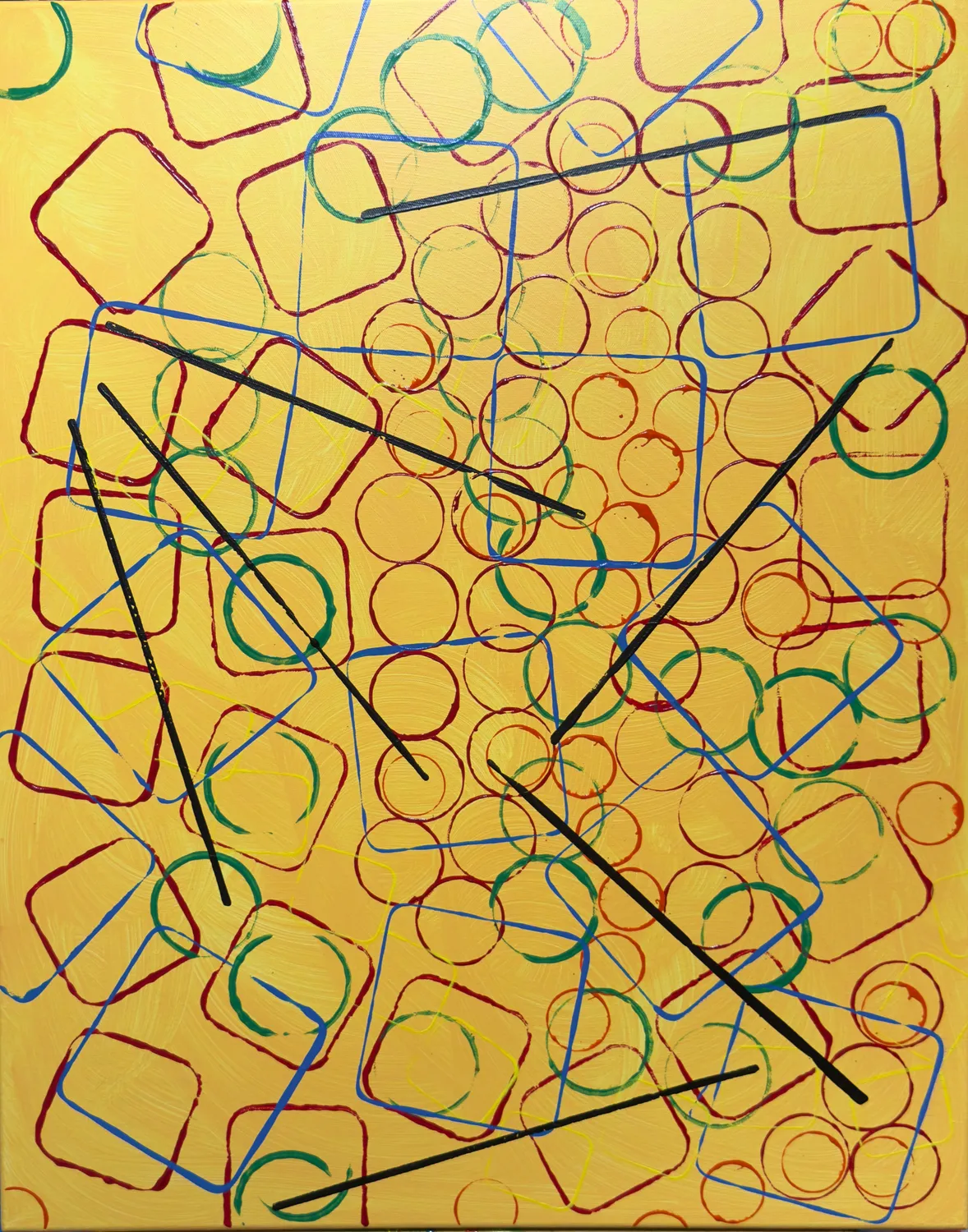 Fractured Calm Abstract Painting Guy Hull - Subjektiv.art 2