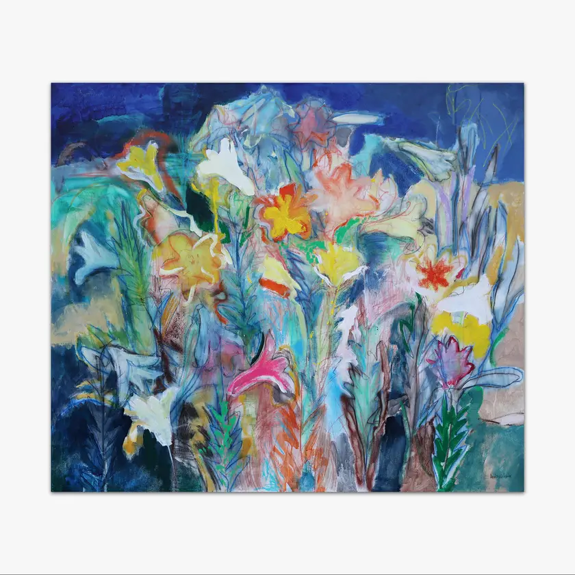 Wild garden Expressive and gestural Painting Artem Andreichuk - Subjektiv.art