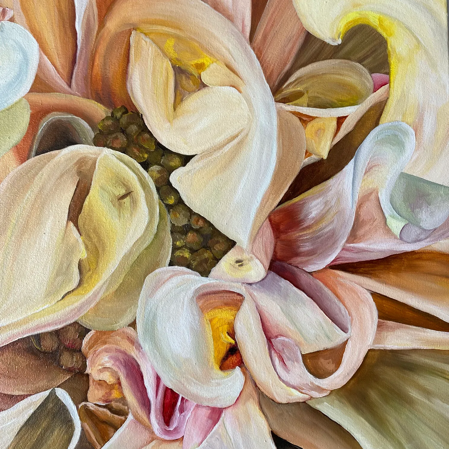 MAGIC DAHLIA PETALS Unspecified Painting Anna Lyashenko - Subjektiv.art 3