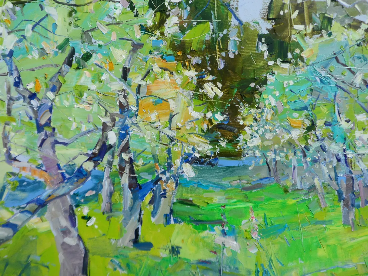 Apple orchard Impressionistic Painting Yehor Dulin - Subjektiv.art 2