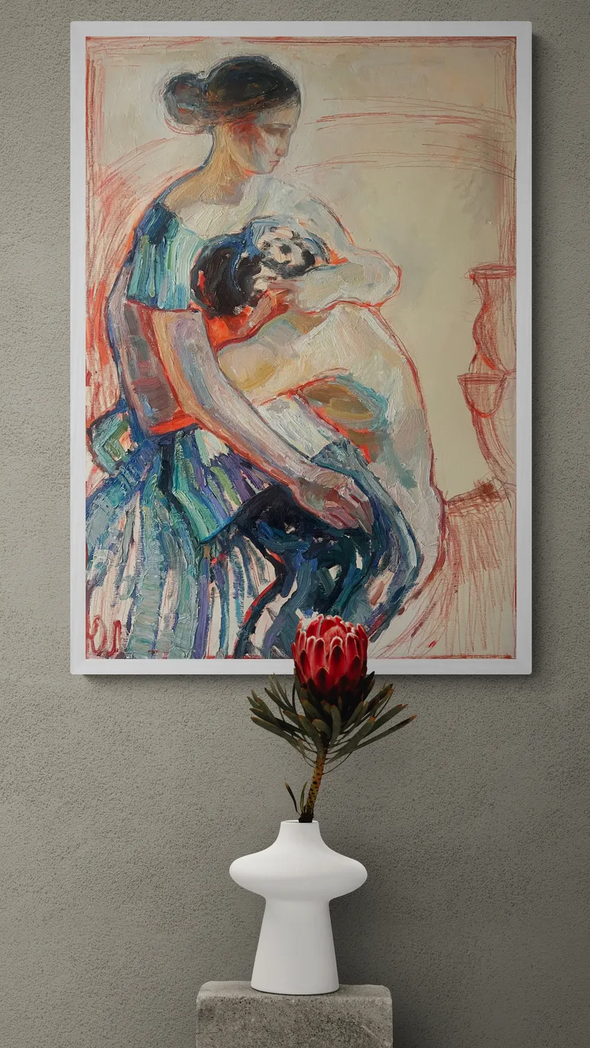 Breakfast will be soon (version) Expressive and gestural Painting Yuliia Levytska - Subjektiv.art 7