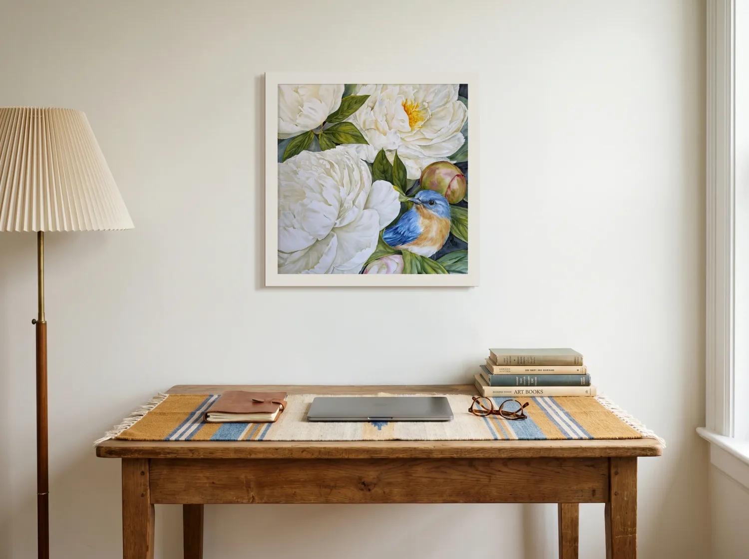 AMONG WHITE PEONIES Photorealistic Painting Anna Lyashenko - Subjektiv.art 2