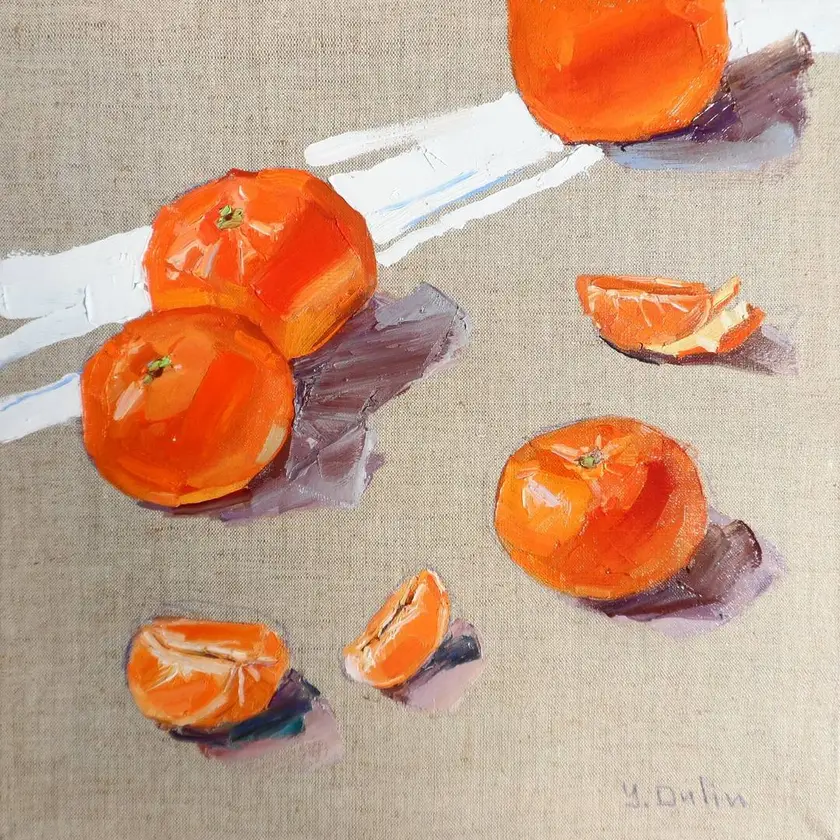 Tangerines Fine Art Painting Yehor Dulin - Subjektiv.art
