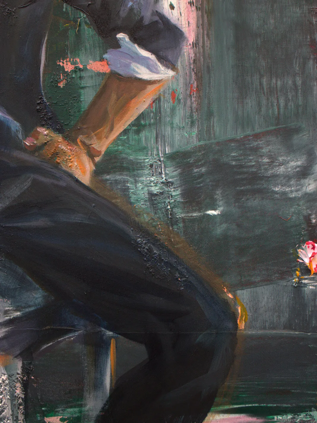 Dans l'atelier de Ricardo tout était peinture, lui-même était peinture. Même si ses yeux à chaque nouvelle toile connaissaient le chaos voir la cécité, même si ses lèvres encore juvéniles avaient conn Fine Art Painting francois page - Subjektiv.art 5