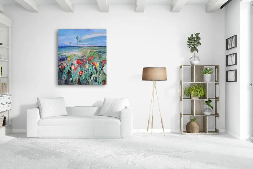 Field with tulips Fine Art Painting Artem Andreichuk - Subjektiv.art 8