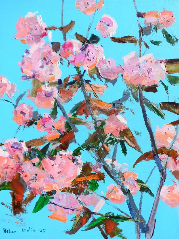 Sakura Impressionistic Painting Yehor Dulin - Subjektiv.art