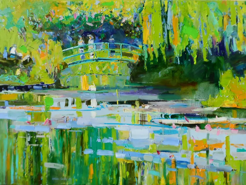 Water Lilies Impressionistic Painting Yehor Dulin - Subjektiv.art