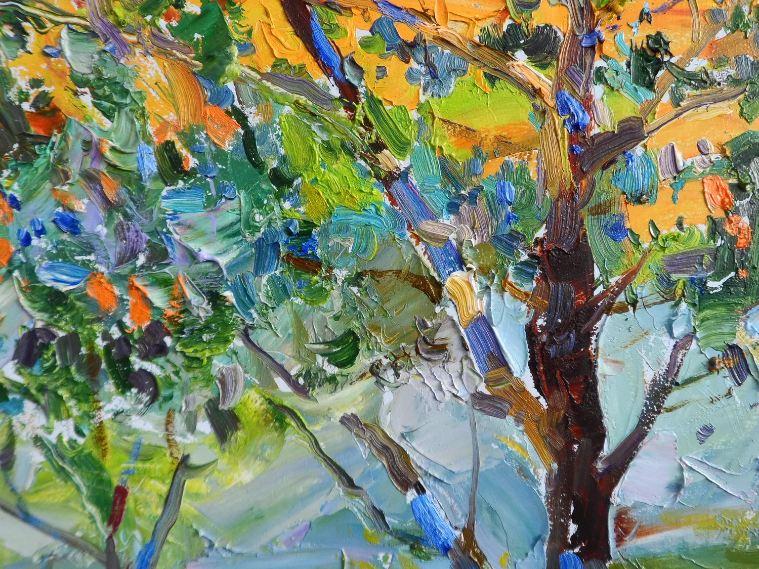 " Gardens" Expressive and gestural Painting Yehor Dulin - Subjektiv.art 2