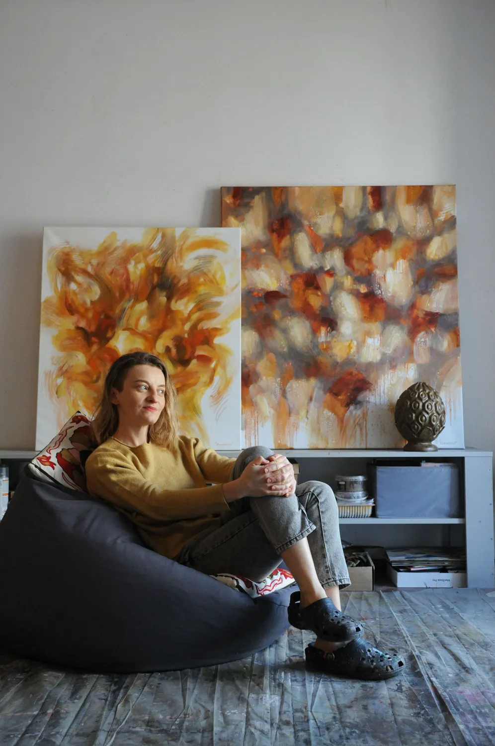 Autumn Burst (Familiar Ground series) Abstract Painting Alena Kuznetsova - Subjektiv.art 6