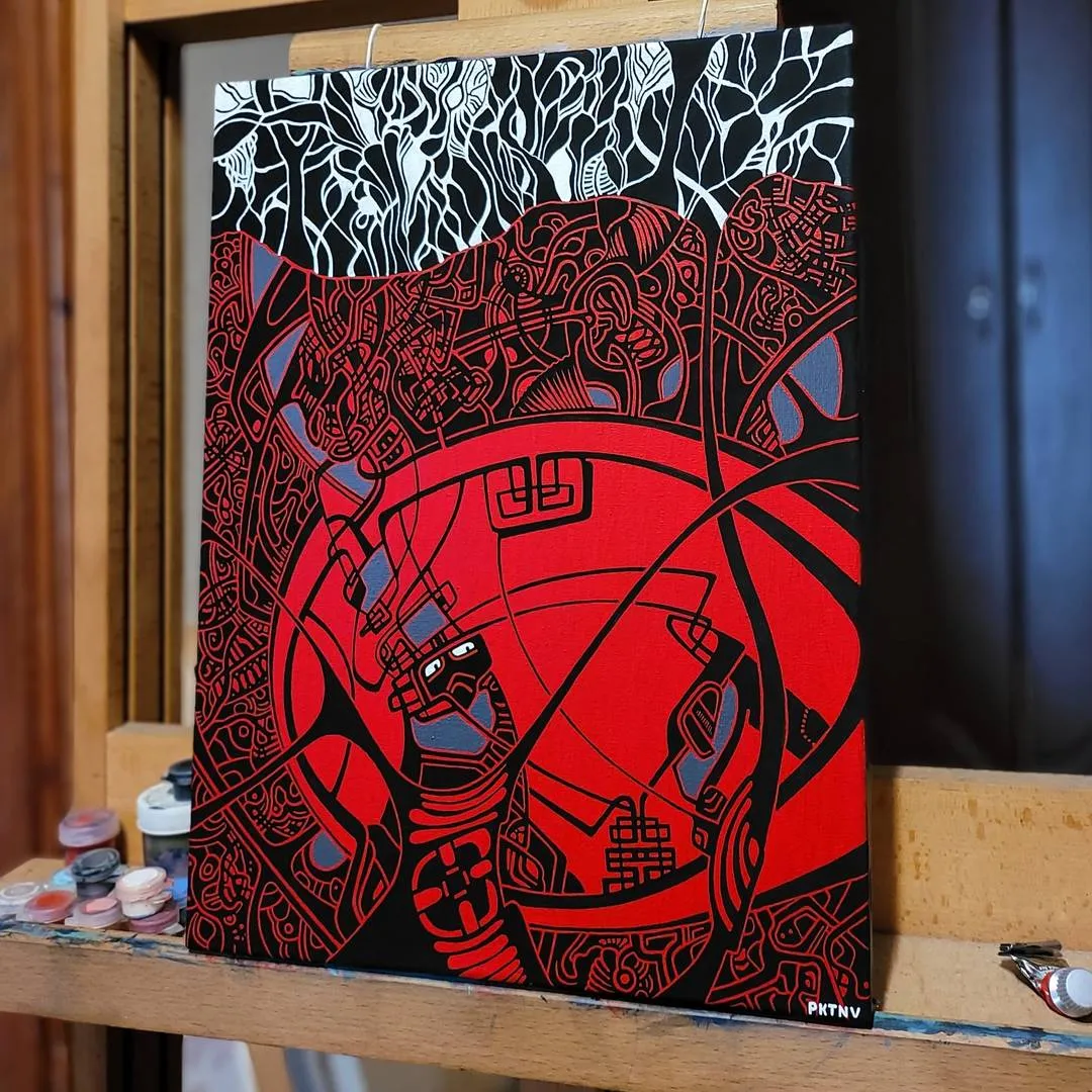 At the helm Abstract Painting Eugene Pokutnev - Subjektiv.art 2